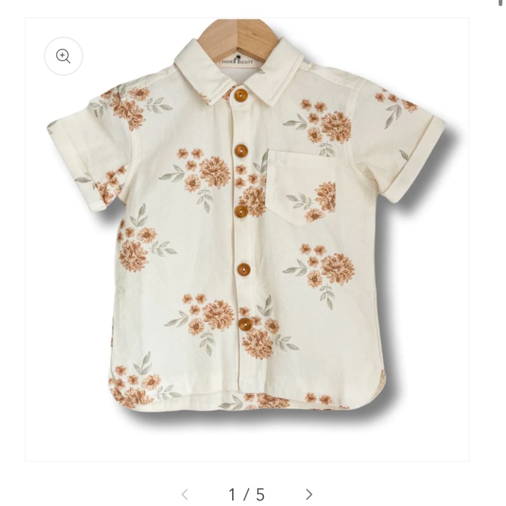 Boys linen button up